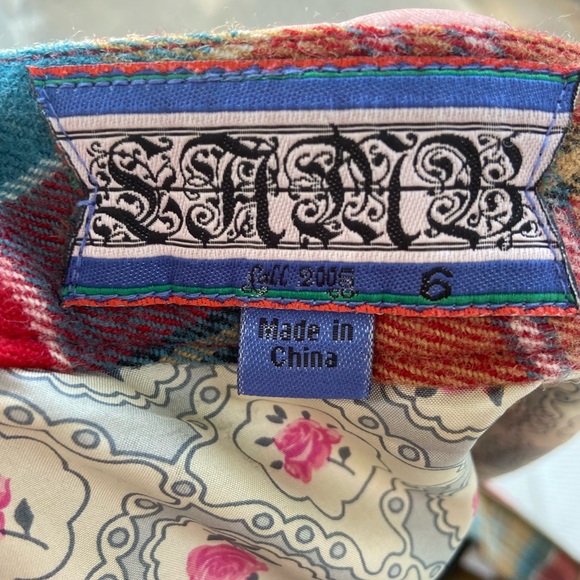 L.A.M.B. Plaid avant-garde skirt lined sz 6 - Picture 10 of 12